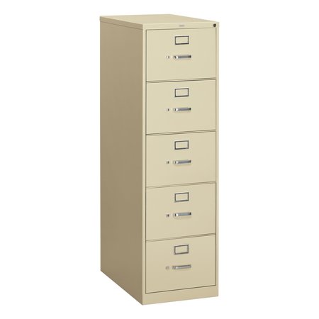 HON 18-1/4" W 5 Drawer File Cabinet, Putty, Legal H315C.P.L